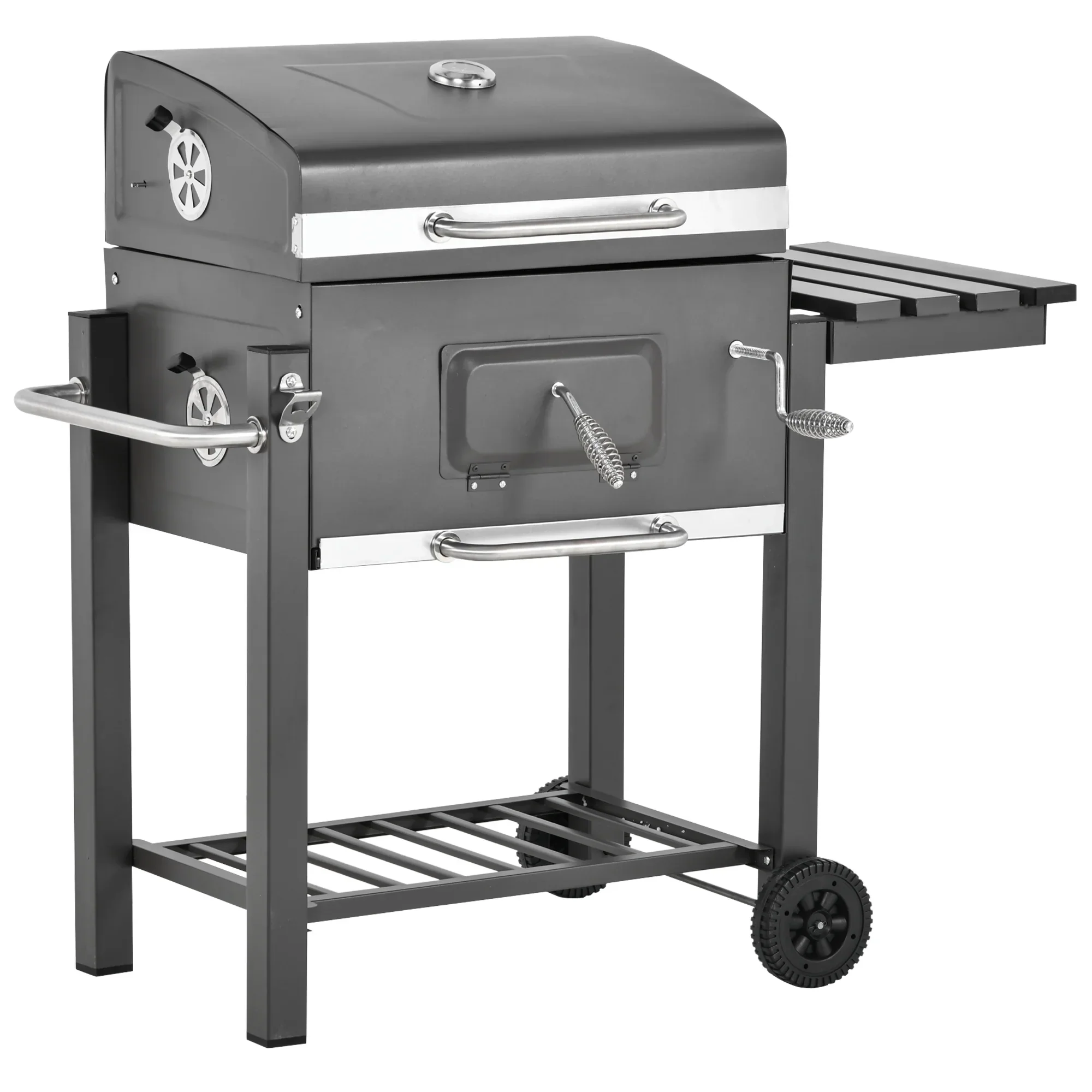 Outsunny Charcoal BBQ Grill, Gray, 45.25 in L x 22 in W x 42.5 in H – 846-013