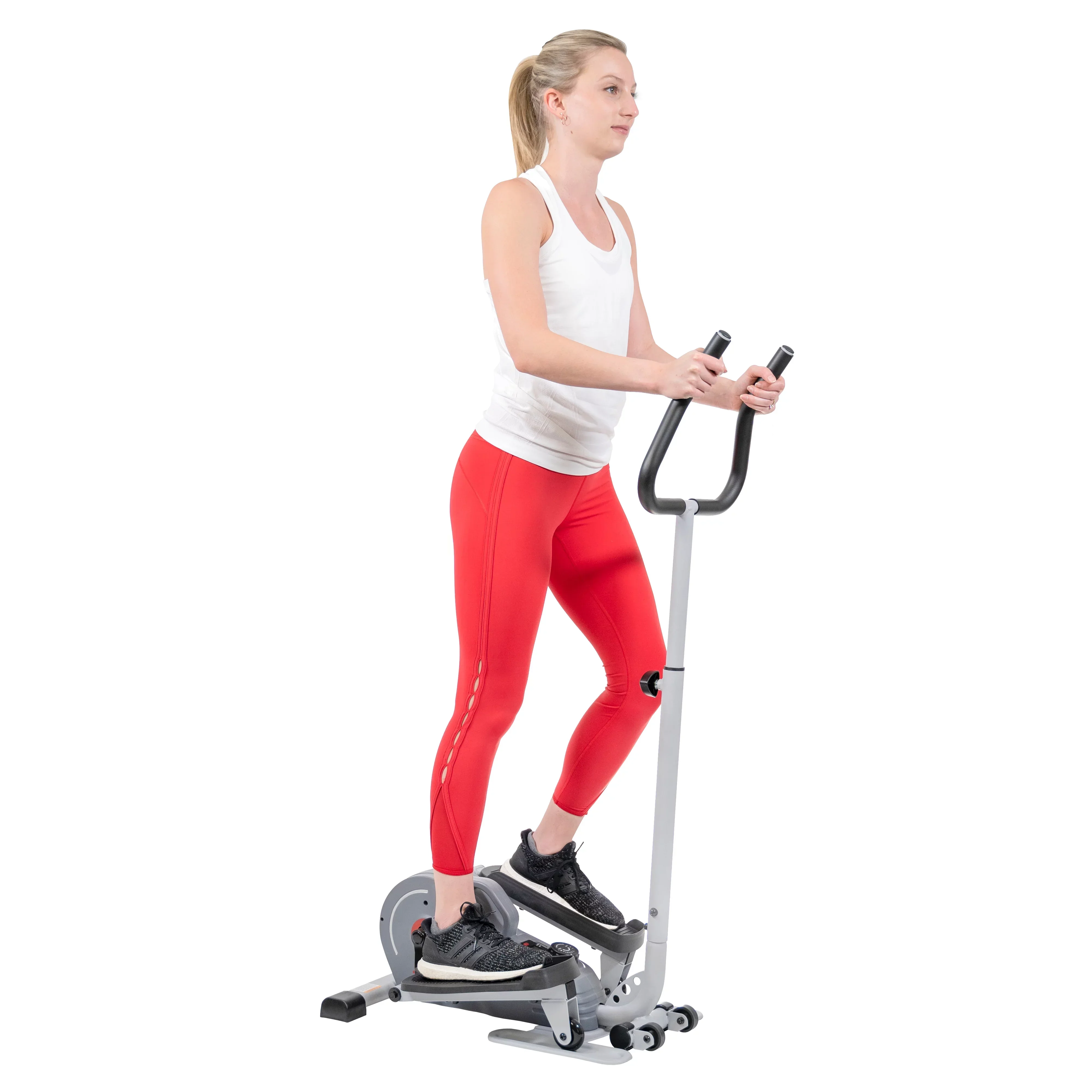 Sunny Health & Fitness Compact Magnetic Standing Elliptical Machine With Handlebars – SF-E3988