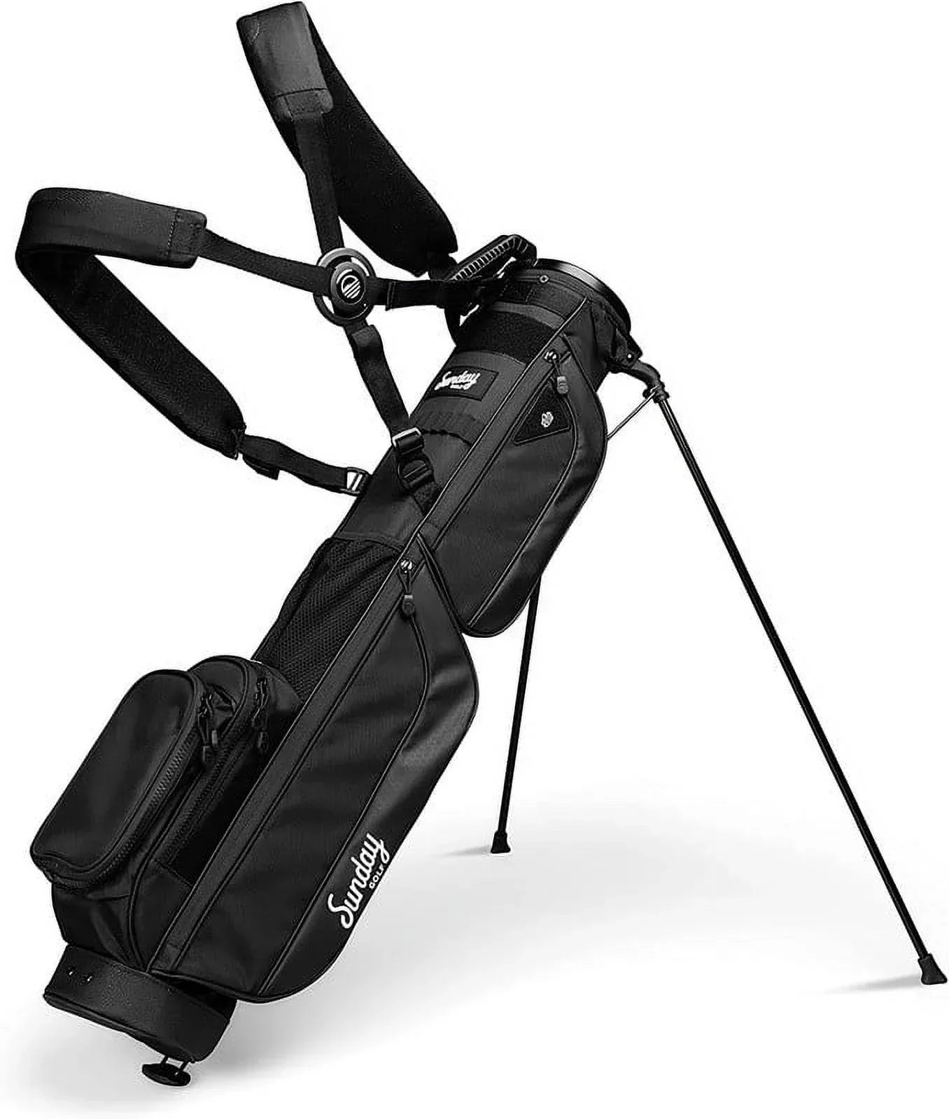 Sunday Golf Lightweight Golf Stand Bag, 3.4 Pounds, Matte Black – Loma XL