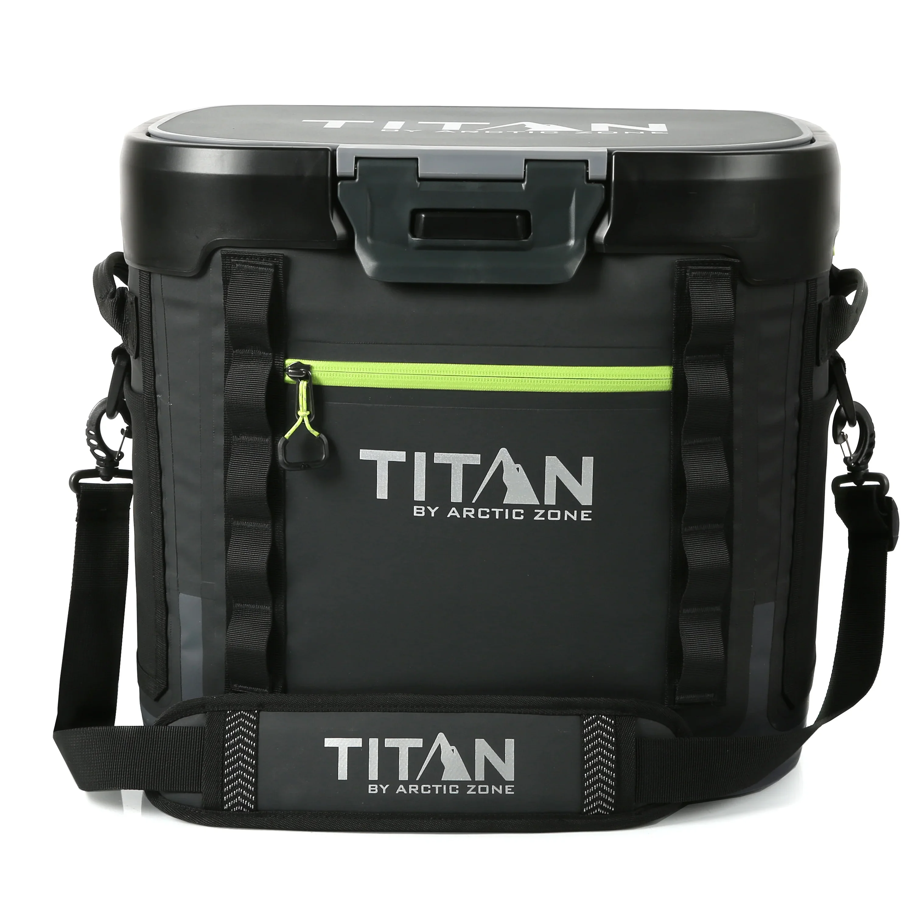 Titan By Arctic Zone Soft-Sided Welded Cooler, 36 Can Capacity, Black/Green – 10004132