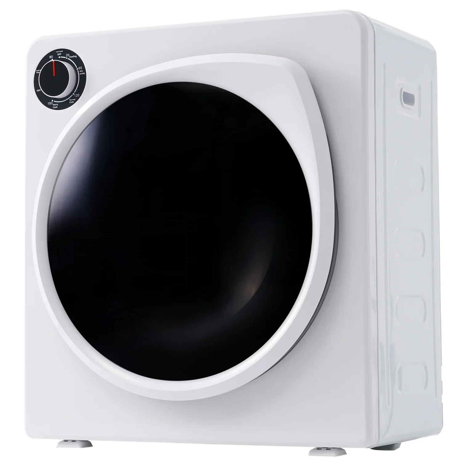 ZNESKPG Portable Compact Front Load Clothes Dryer 1.95 Cu. Ft., 830W, 5 Drying Modes, Stainless Steel Drum