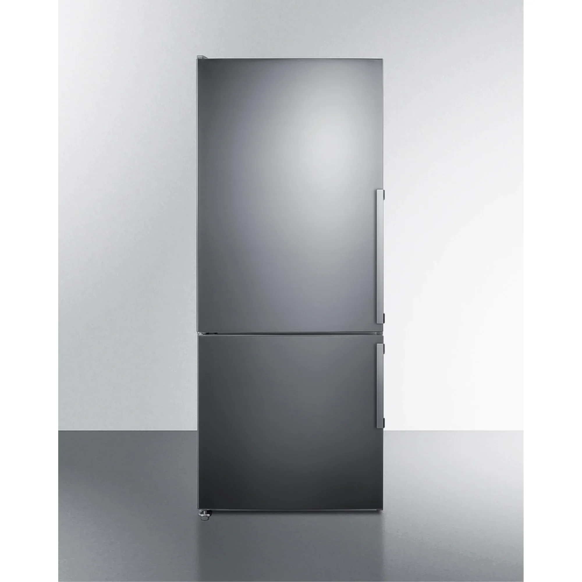 Summit 28 in Wide 14 cu ft Counter Depth Bottom Freezer Refrigerator Stainless Steel – FFBF283SSLHD