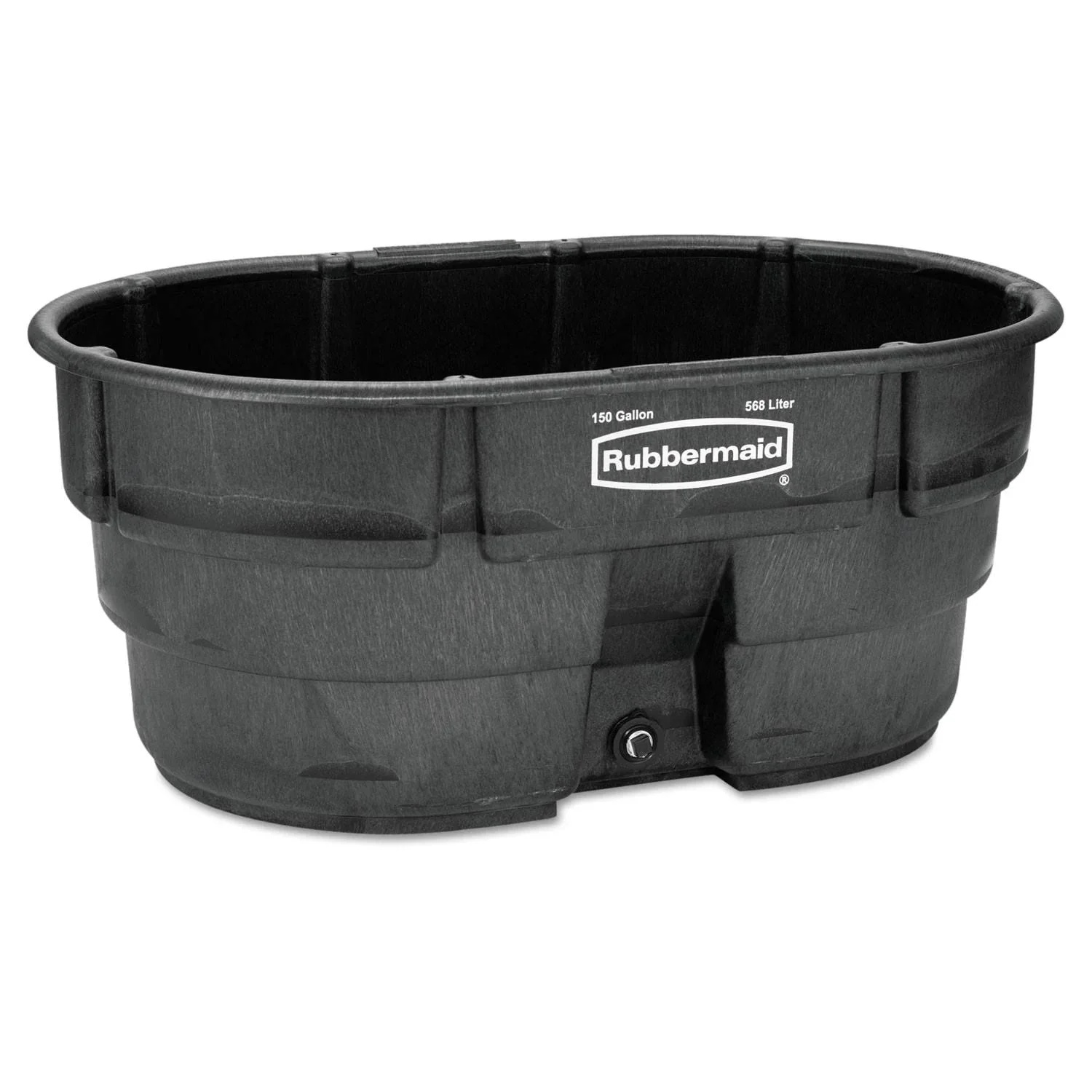 Rubbermaid 150 Gal Plastic Stock Tank, Black – FG424500BLA