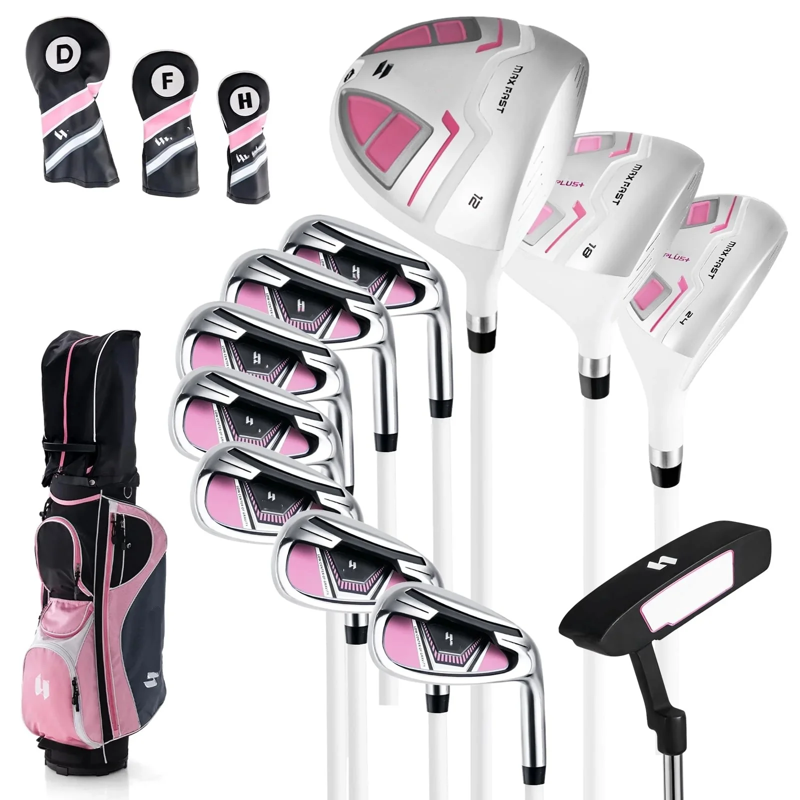 Women’s 11-Piece Right-Handed Golf Club Set With 460CC Driver