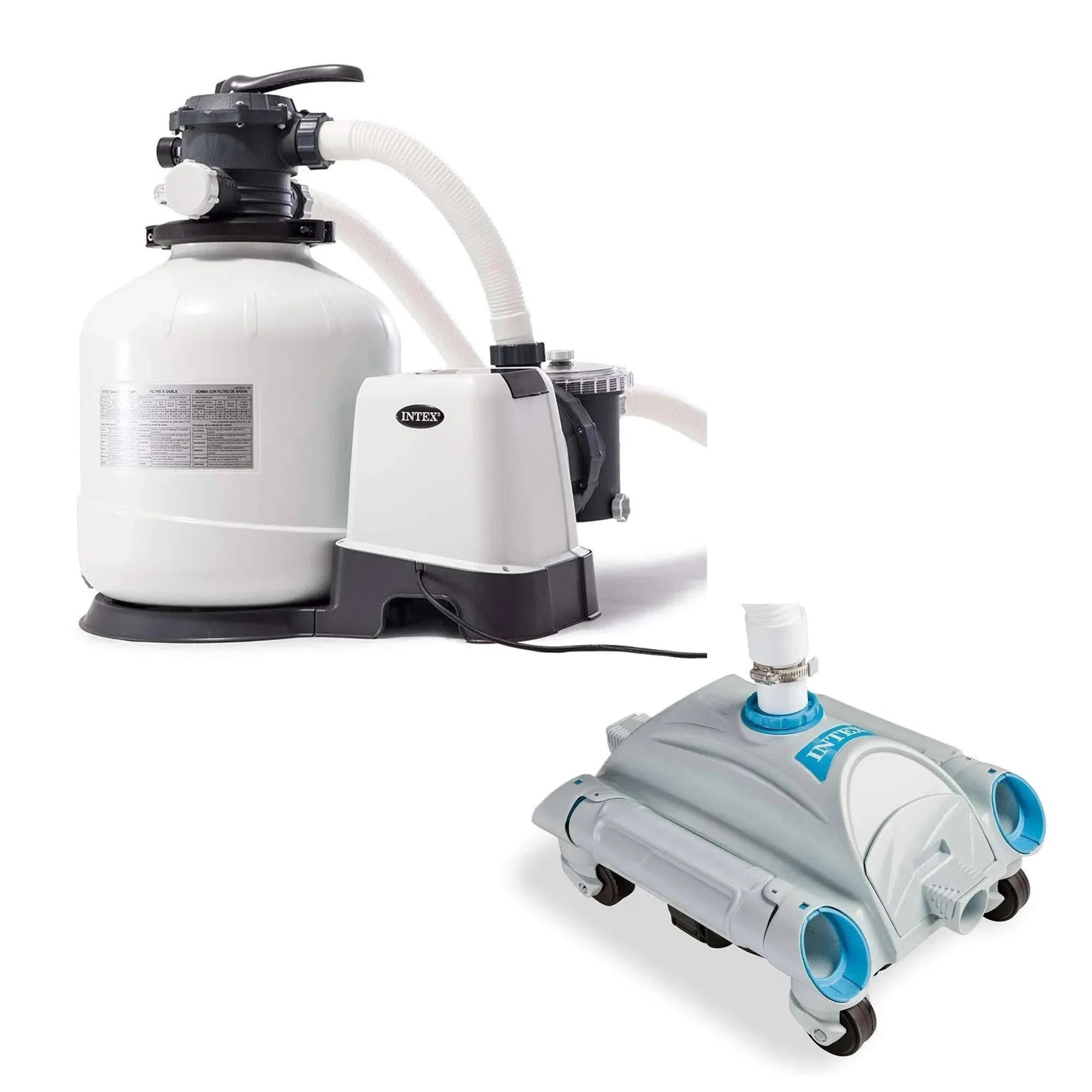 3000 GPH Above Ground Sand Filter Pump With Automatic Vacuum