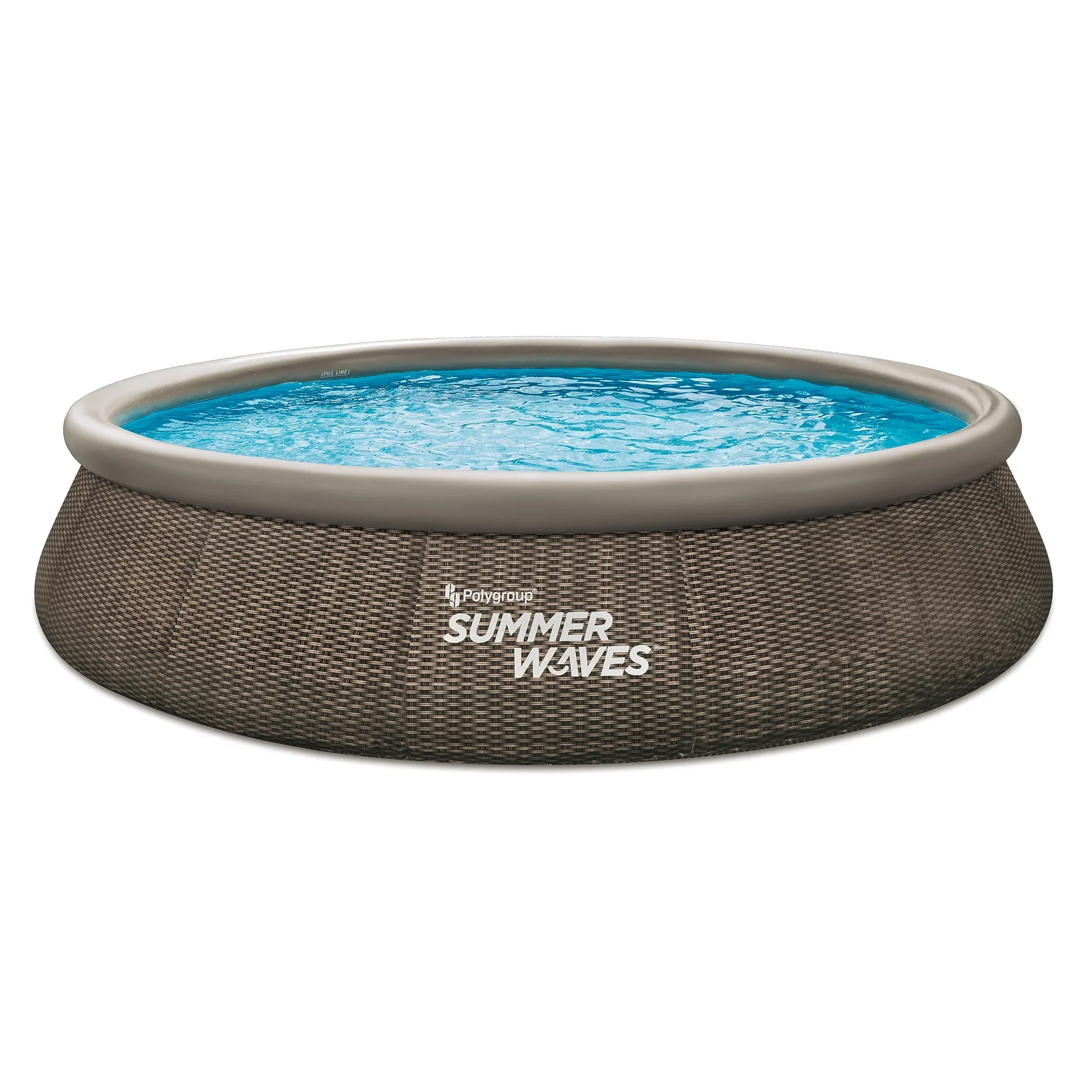 Summer Waves Quick Set Above Ground Pool 15 ft x 36 in Dark Double Rattan – RX600
