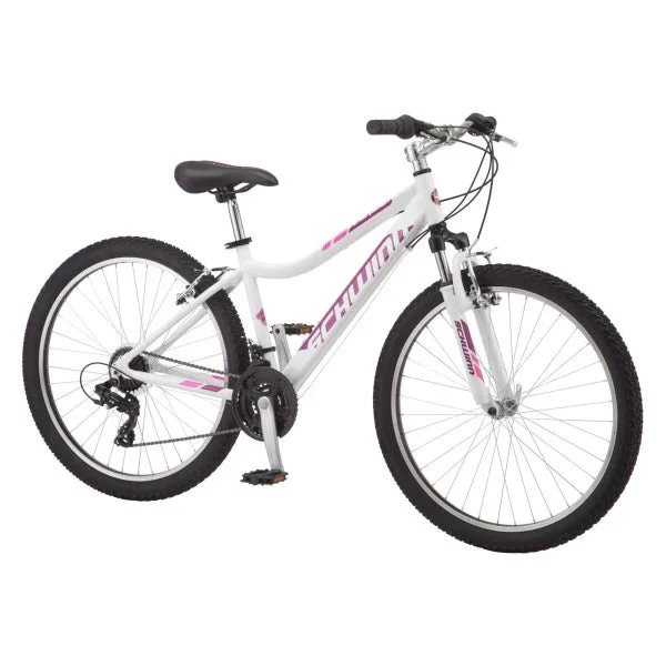 Schwinn High Timber Step-Thru 26 Mountain Bike, White – S4009E