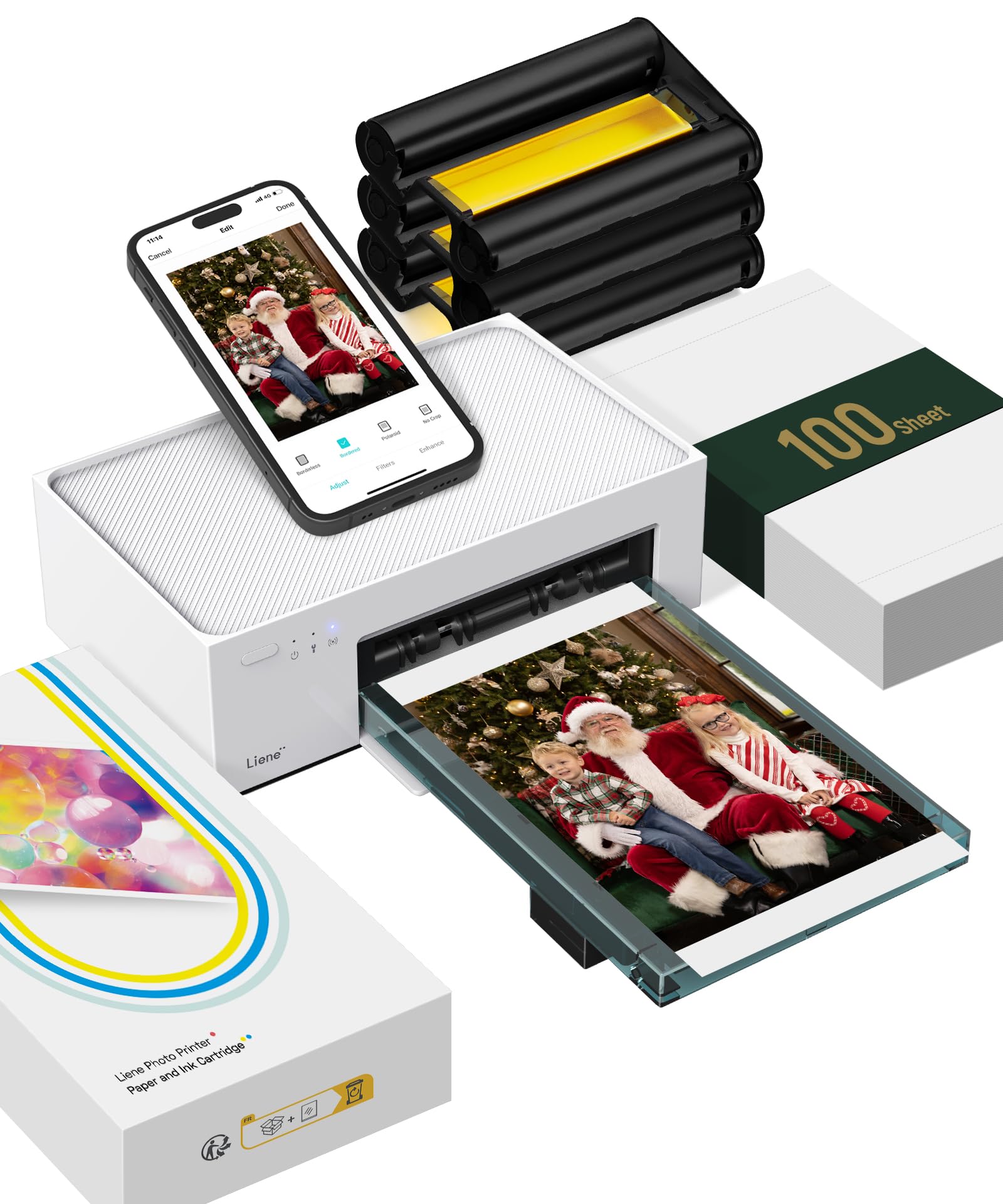 4×6 Photo Printer with Wi-Fi, 100 Sheets, Thermal Dye-Sublimation – Compatible with iPhone and Android