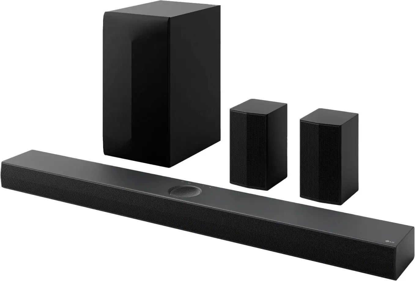 5.1.1-Channel Home Theater Soundbar With Wireless Subwoofer And Rear Speakers – Dolby Atmos, Black