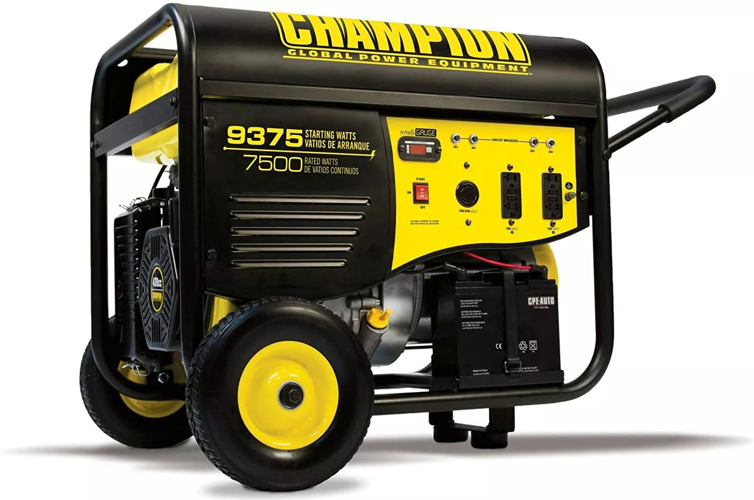 Portable Gas-Powered Generator, 9,375-Watt, RV-Ready – Remote Start