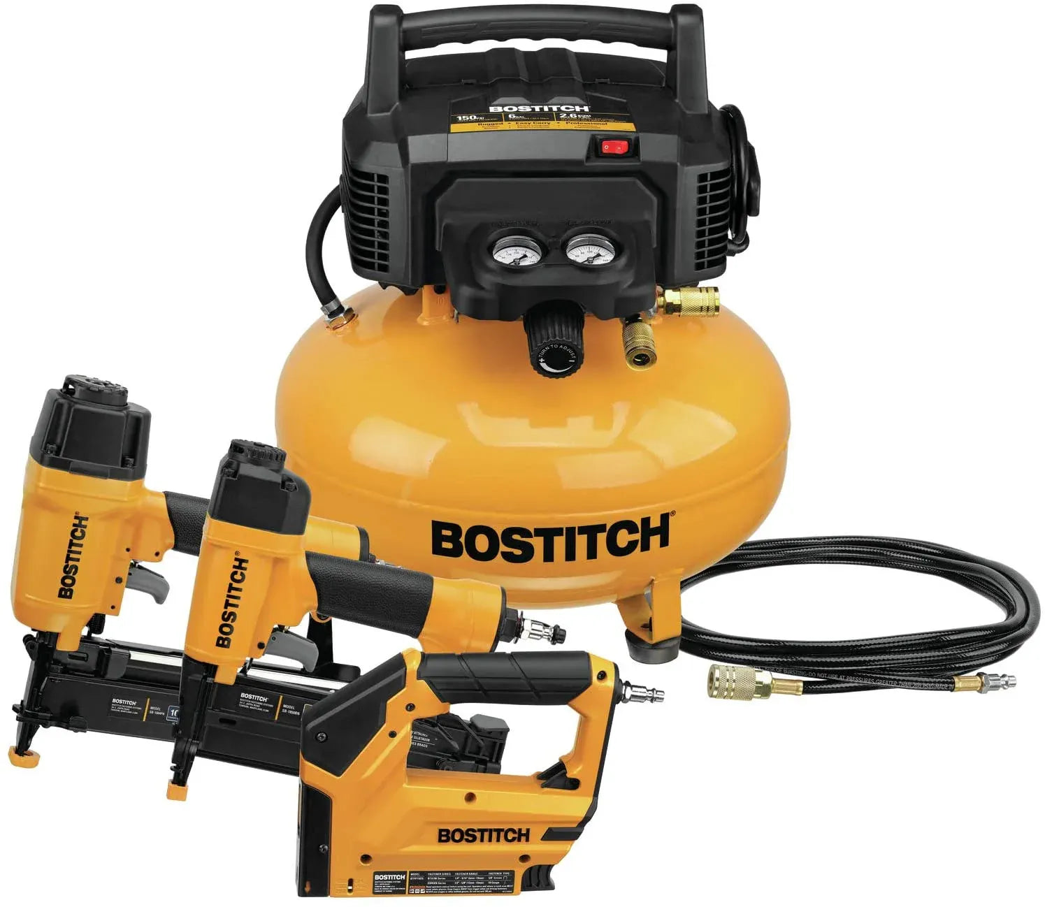 3-Tool Air Compressor Combo Kit – 6-Gallon 150-PSI