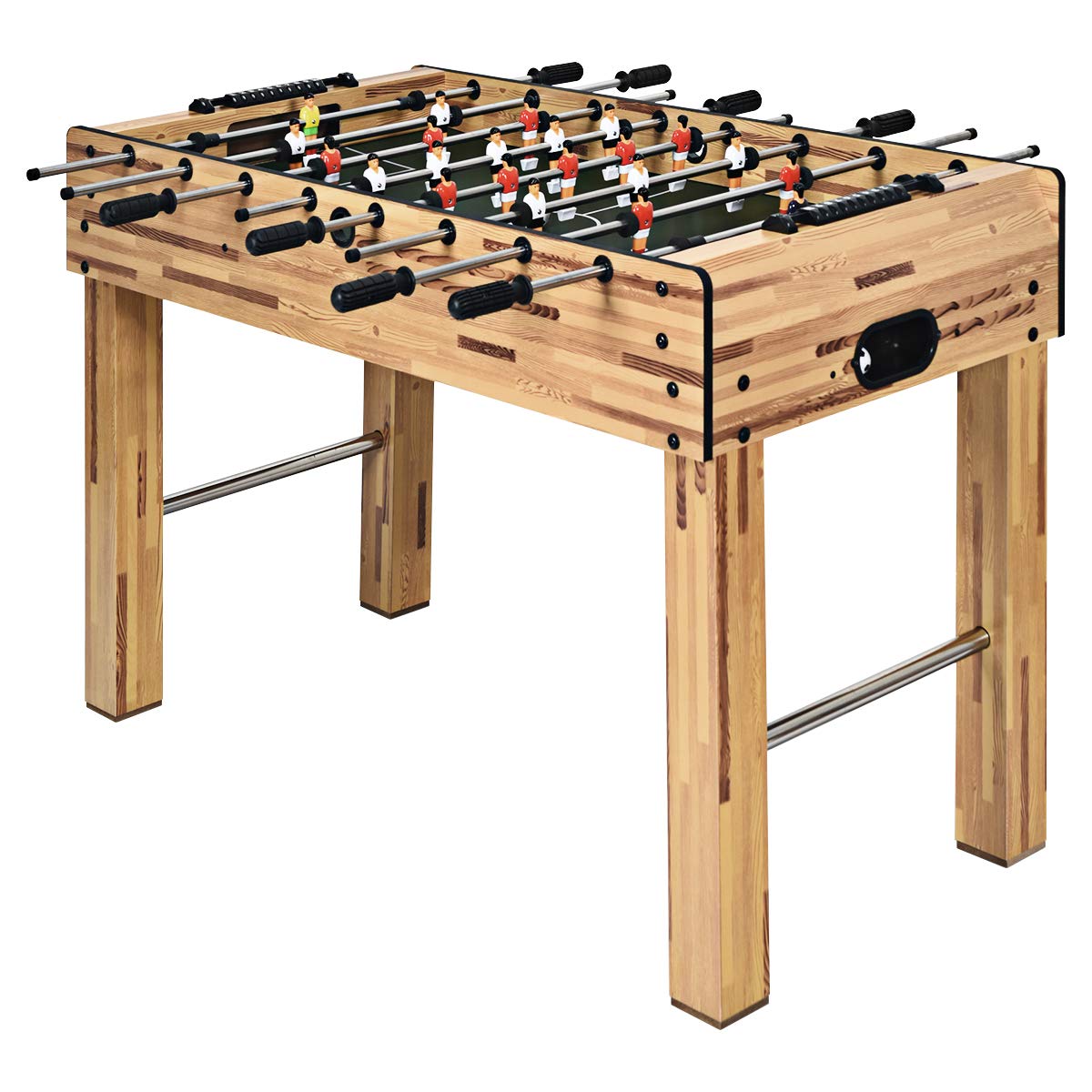48-Inch Foosball Table With 22 Players – Brown Or Nature