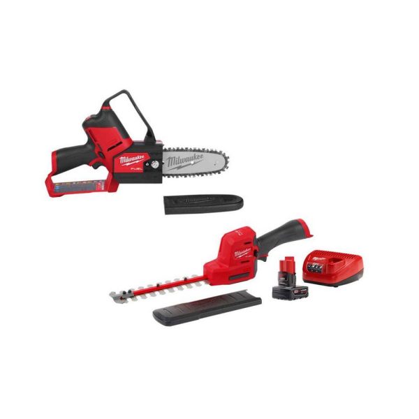 12V Brushless Cordless 6in Pruning Saw And 8in Hedge Trimmer Kit With Battery – M12 FUEL