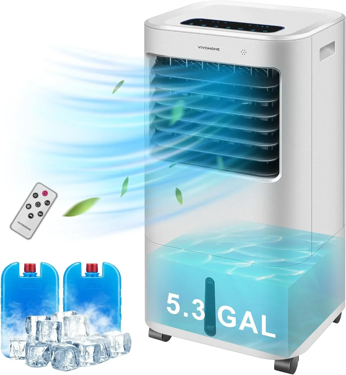 SPECSTAR Evaporative Air Cooler 600CFM 5.3 Gal Water Tank – LED Display and Remote Control