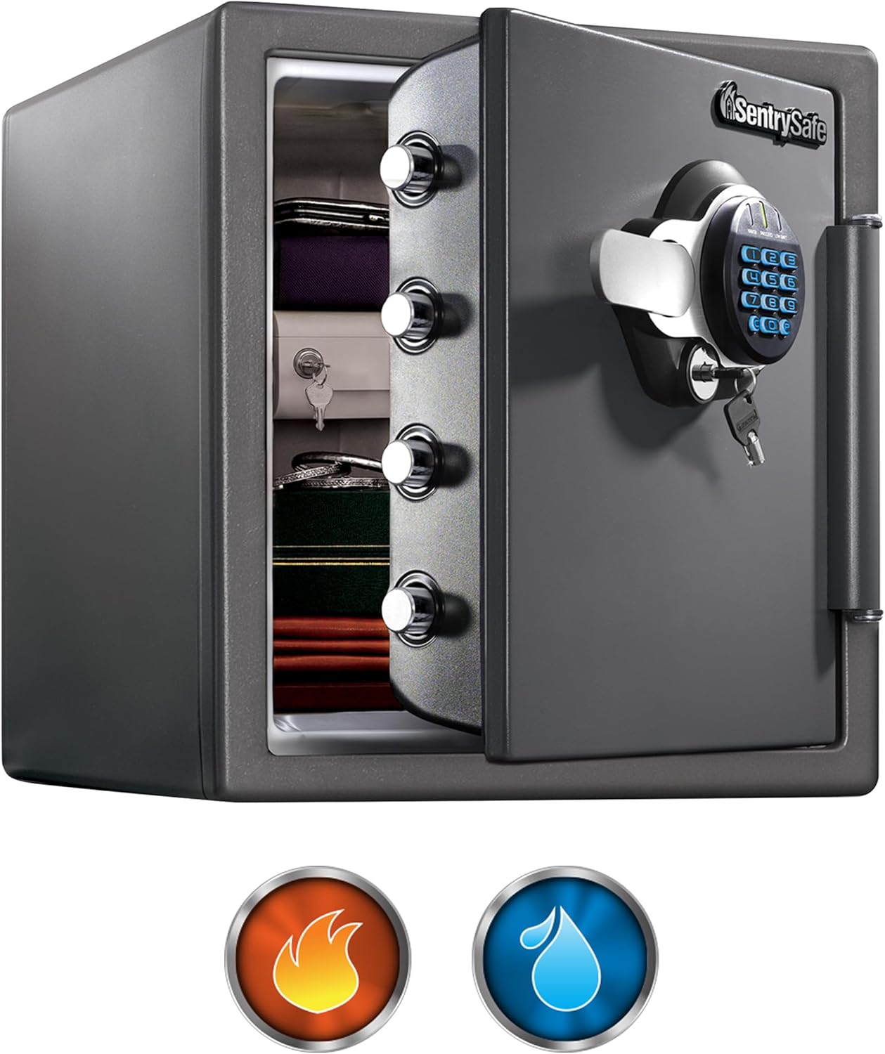 1.23 Cu Ft Waterproof And Fireproof Digital Safe Box – Alloy Steel