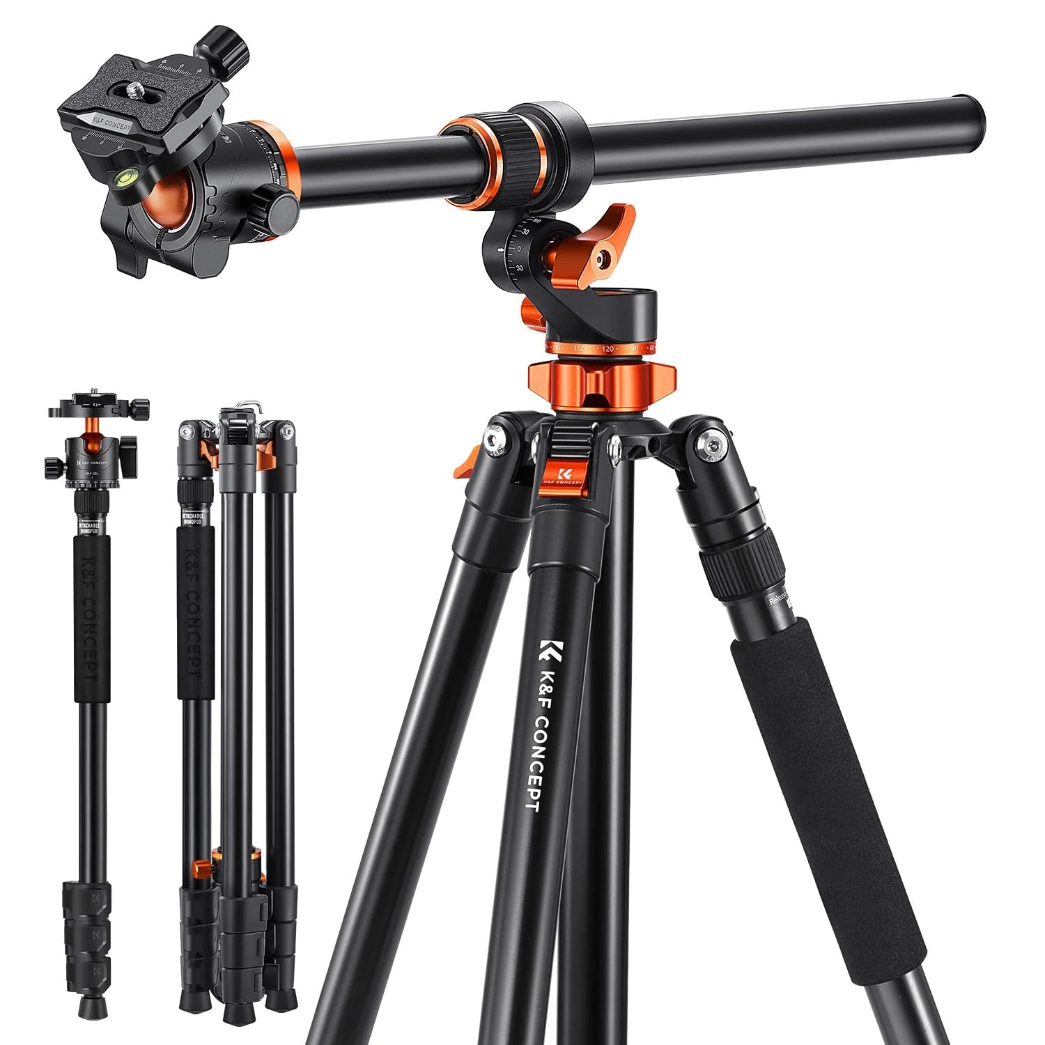 90 Inch Ultra High Camera Tripod With Metal Ball Head, Heavy Duty Photography Stand
