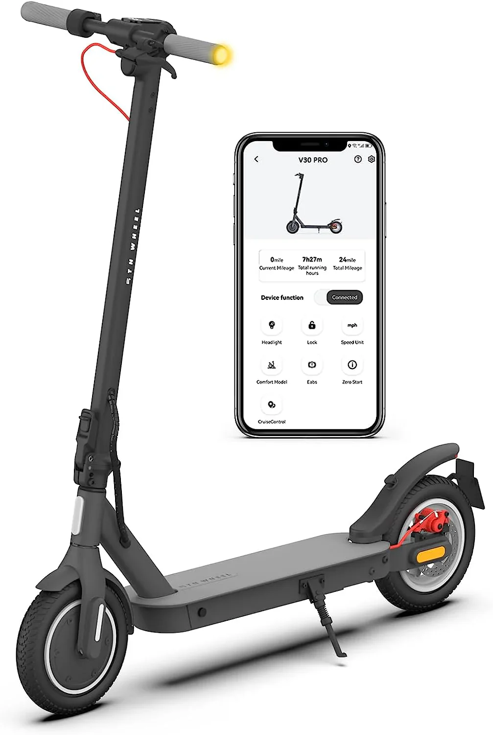 5TH WHEEL Foldable Electric Scooter With Turn Signals – V30Pro