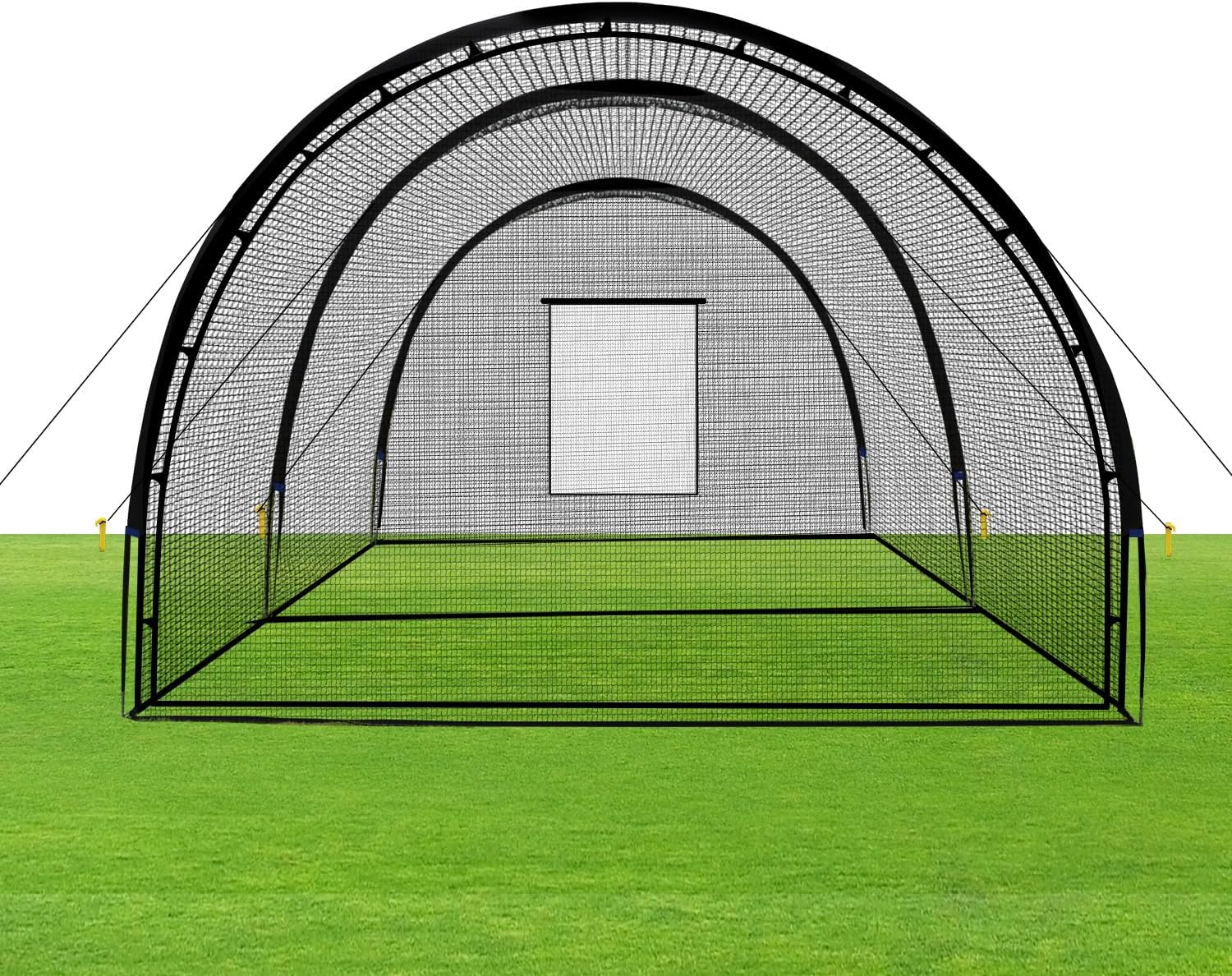 ZivPlay Baseball Batting Cage With Pitching Machine Hole And Detachable Door, 22 x 12 x 8 Feet – Baseball Batting Cage