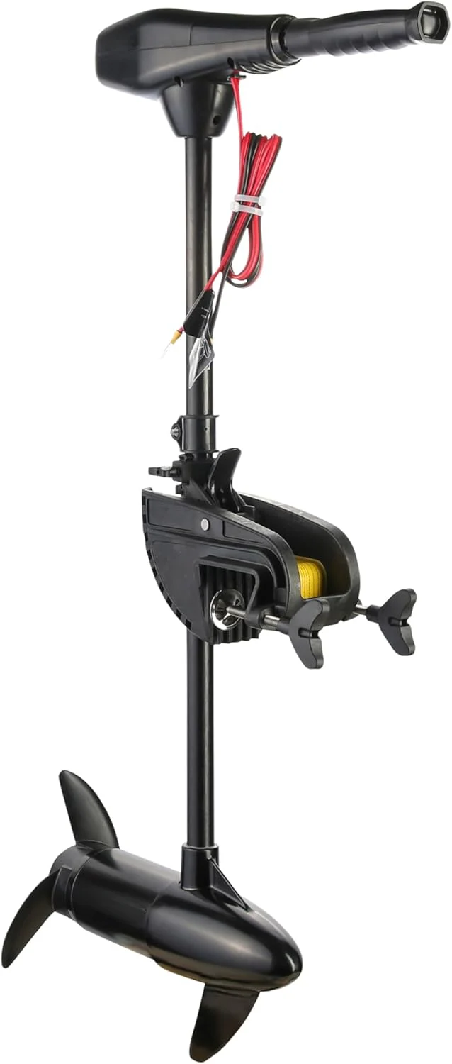 Saltwater Transom-Mounted Electric Trolling Motor, 55Lb Thrust, 30 Inch Shaft – NV