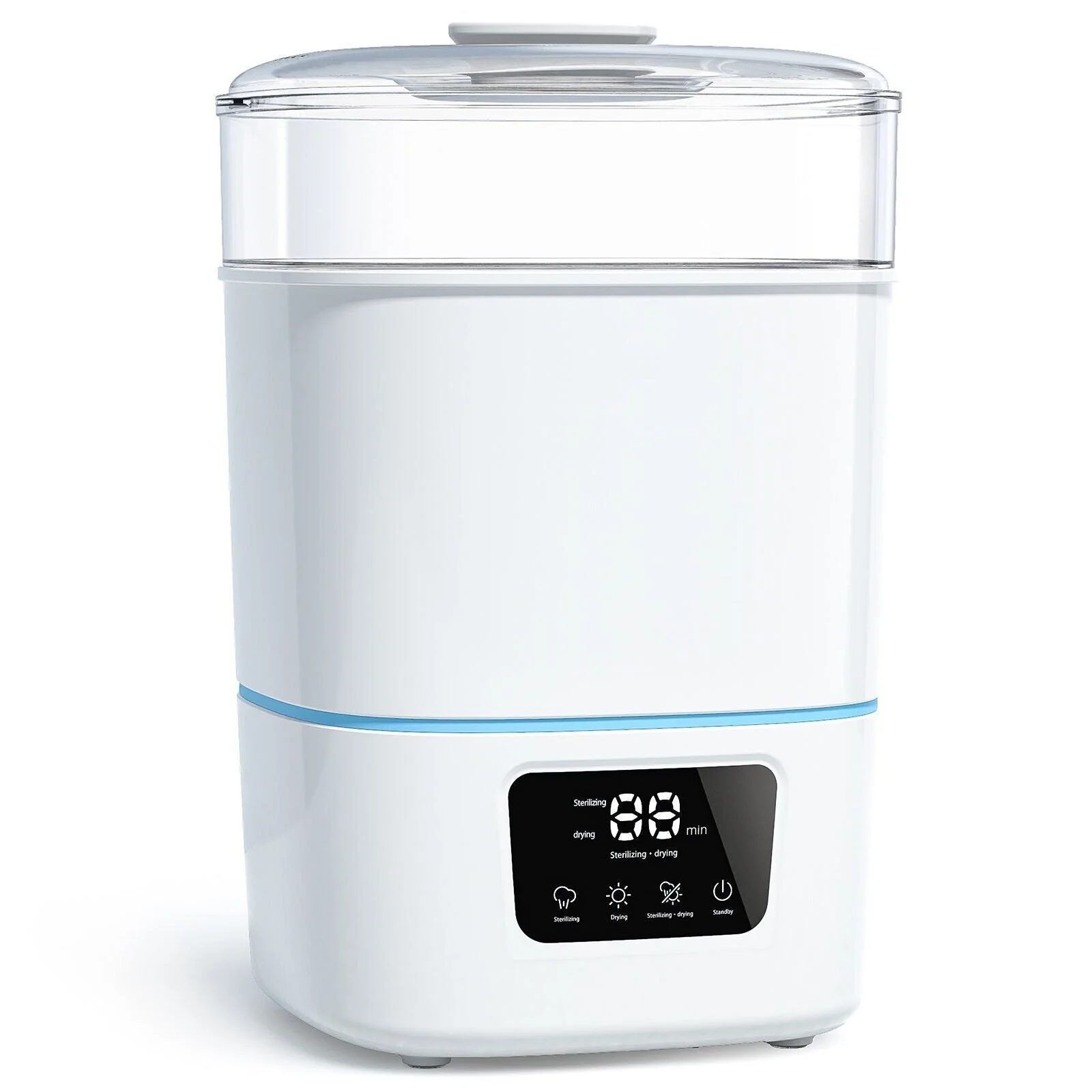 3-In-1 Baby Bottle Steam Sterilizer And Dryer, 9 Bottles, White