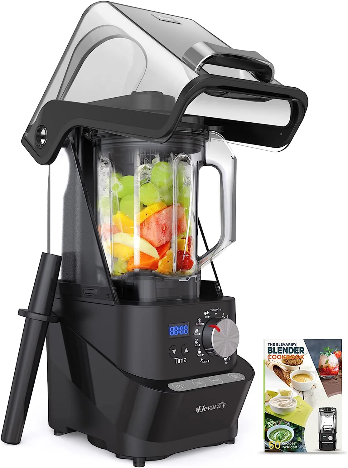 Elevarify Vacuum Commercial Blender, 56 Ounce, 1500 Watt, Black – 29015