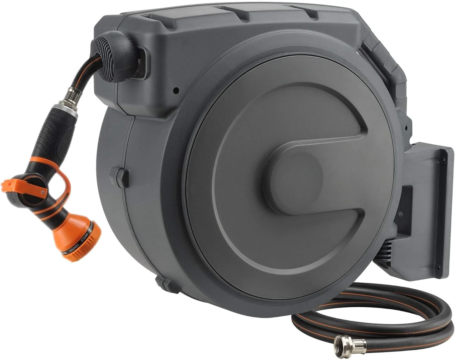 Giraffe Retractable Garden Hose Reel 1/2 Inch X 130 ft Dark Grey – 1