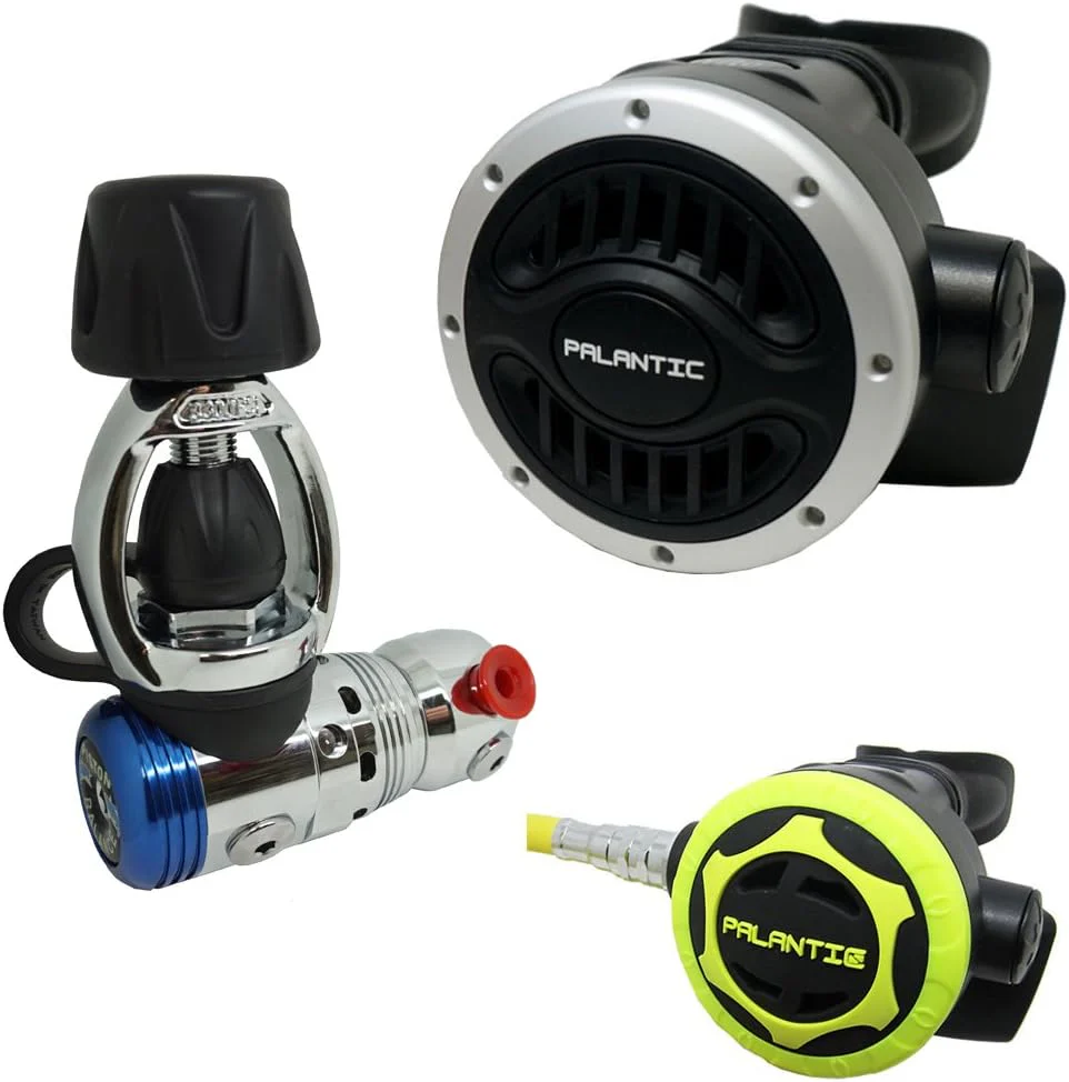 Palantic Scuba Diving Yoke Regulator & Octopus Combo With 27in Hose And 36in Yellow Octopus Hose – AS103