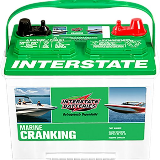Interstate Marine Cranking Battery, Group Size 24M, 12V – 24M-XHD