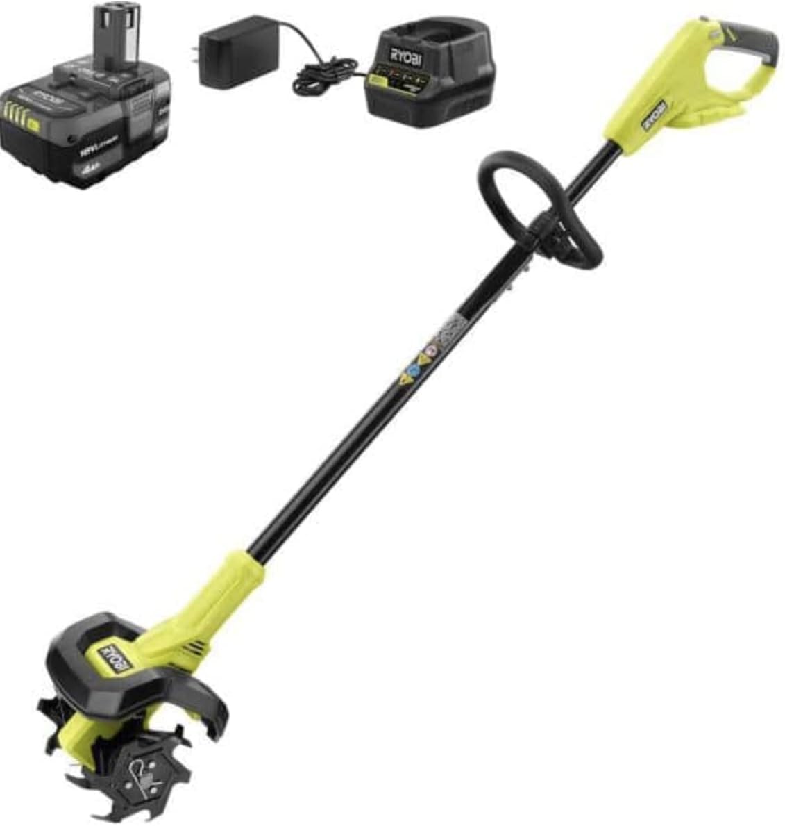 Ryobi 18V ONE+ Cordless Cultivator With 4Ah Battery – P2750VNM
