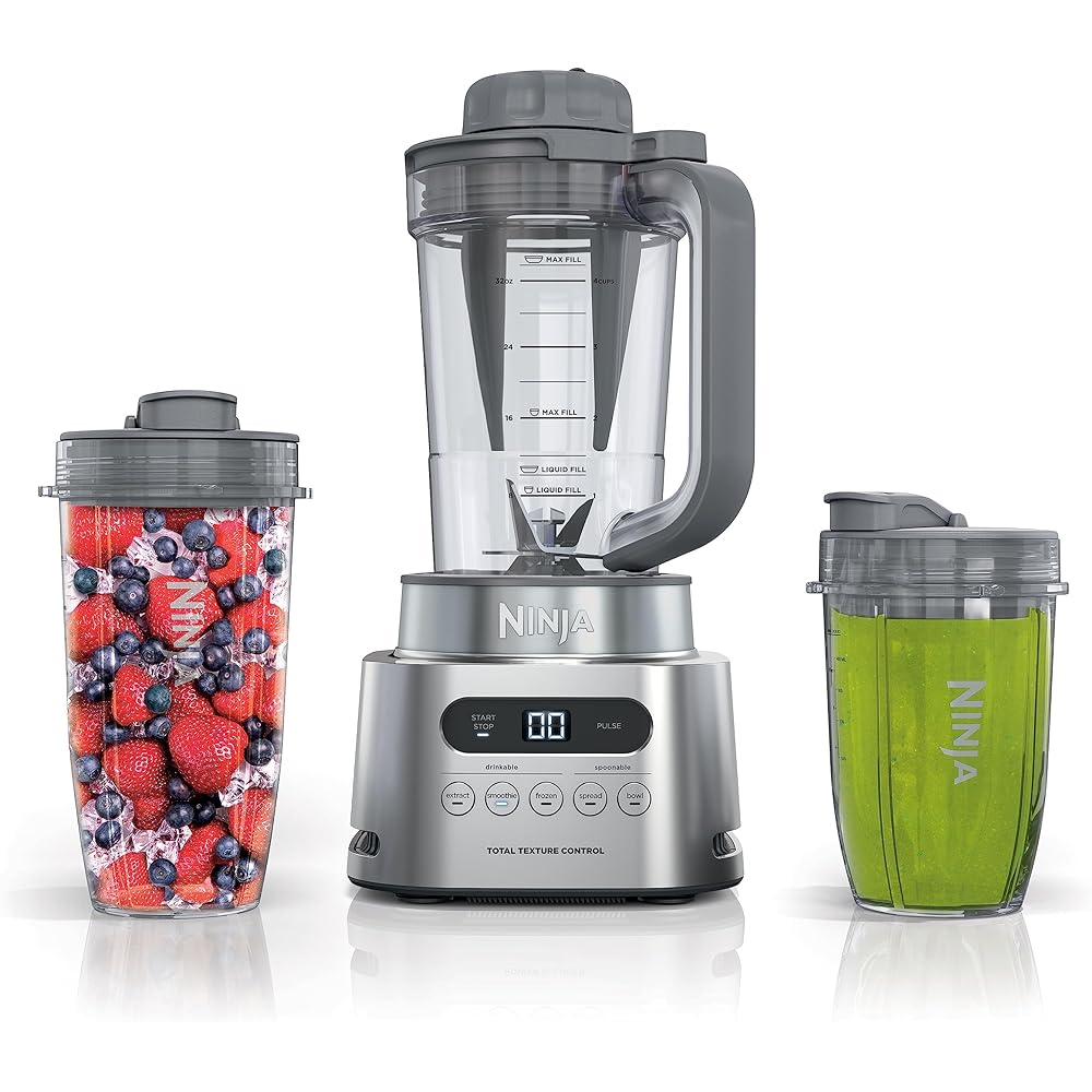 Ninja TWISTi Blender DUO 1600 Peak-Watt 34 Oz Pitcher With 2 To-Go Cups – SS151