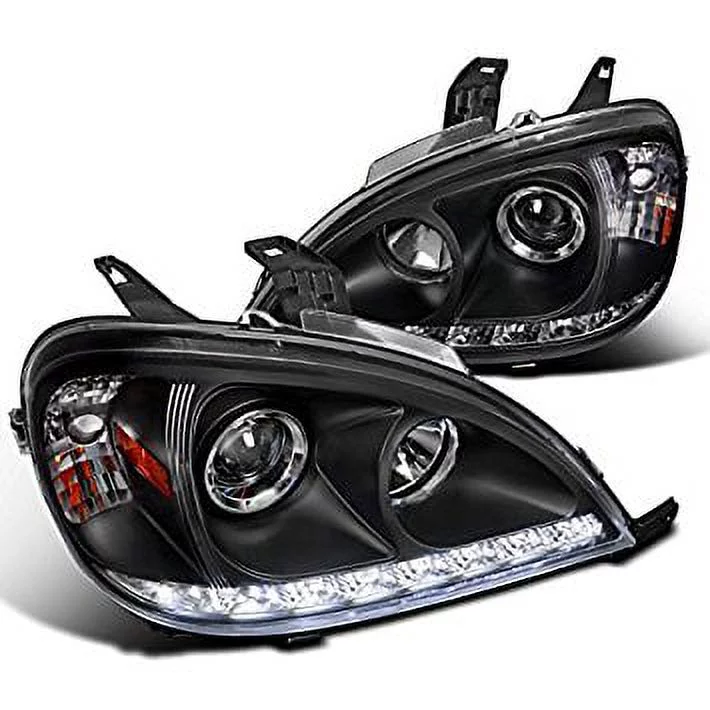 Spec-D Tuning Black Projector Headlights With SMD LED DRL Strip – 2LHP-BW16302JM-TM