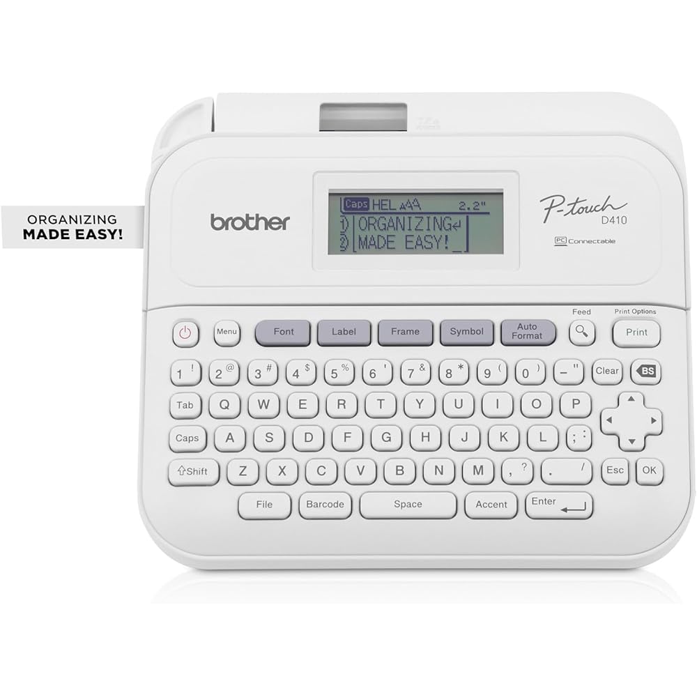 Home And Office Label Maker With QWERTY Keyboard And USB – PT-D410