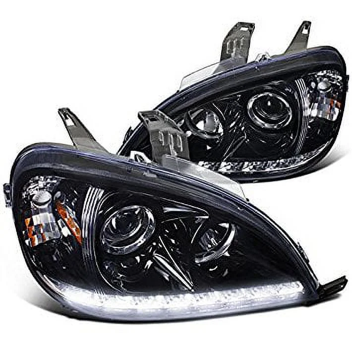 Spec-D Tuning Projector Headlights For Benz W163 ML320/350/55, Glossy Black SMD LED DRL – 2LHP-BW16302G-TM