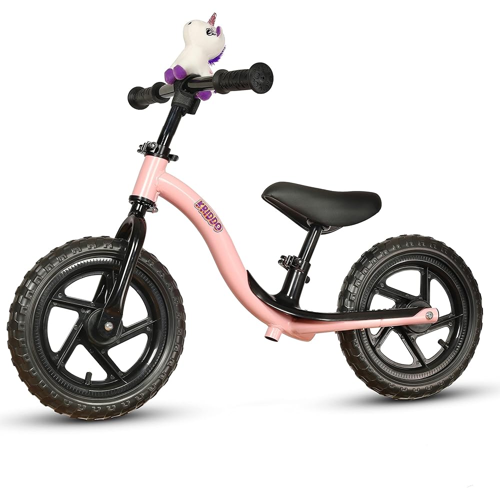 Kriddo Toddler Balance Bike And Interactive Push Bicycle – Pink