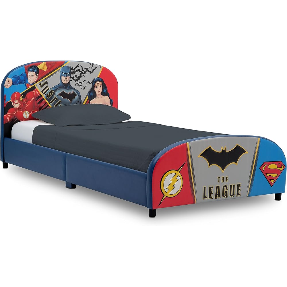 Delta Children Upholstered Twin Bed – DC Comics Justice League