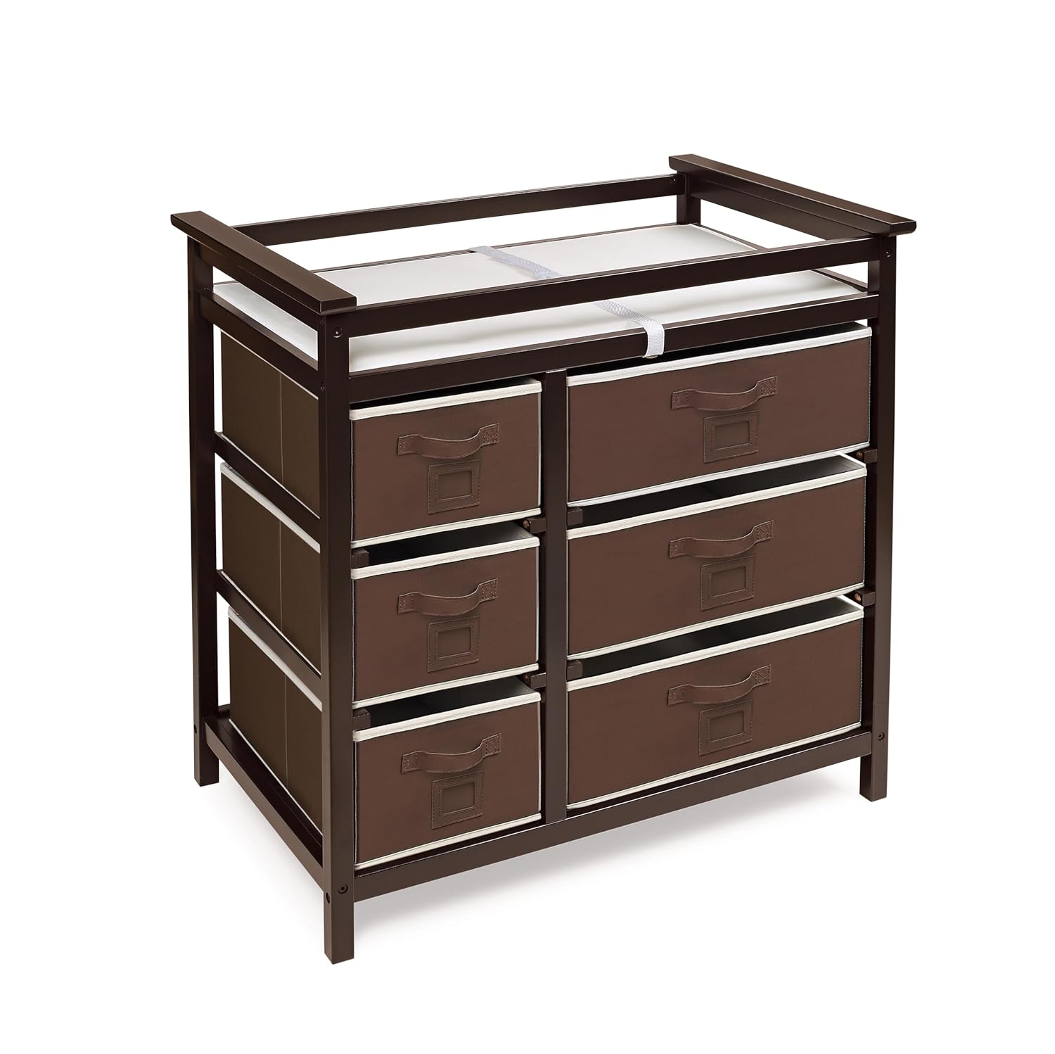 Badger Basket Baby Changing Table With 6 Storage Drawers – Espresso