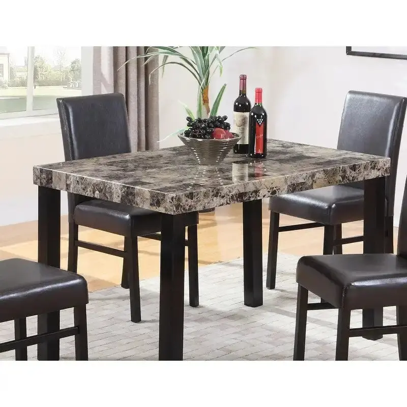 Best Master Furniture Rectangular Dining Table 48L x 30W x 30H – Classic Wood Grain