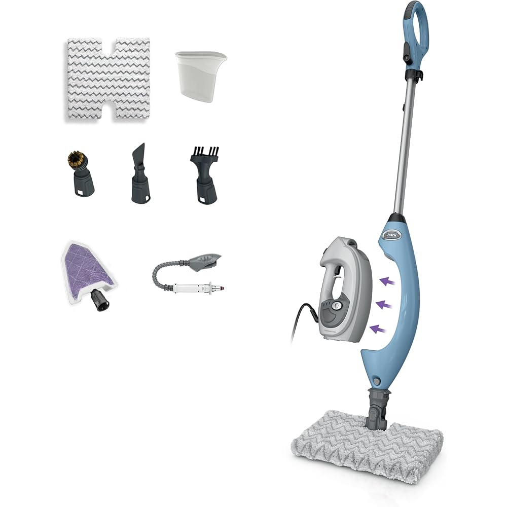 Shark Lift-Away 5-in-1 Detachable Handheld Steam Mop – Blueberry