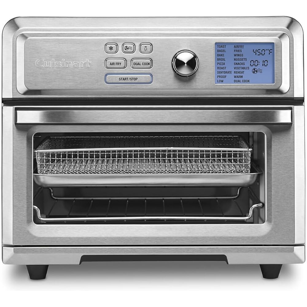 Cuisinart Air Fryer Toaster Oven, 1800 Watt, 0.6 Cubic Feet, Stainless Steel, Silver – TOA-65