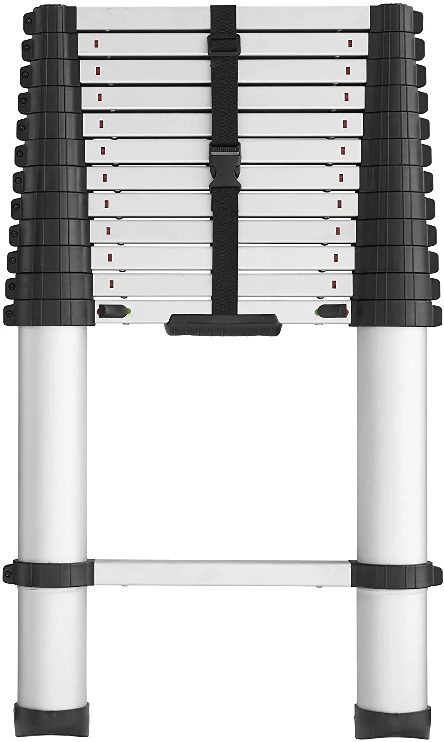SmartClose Telescoping Aluminum Ladder, 12.5 ft, 300-Pound Capacity, 16 ft Max Reach – 20313T1ASE