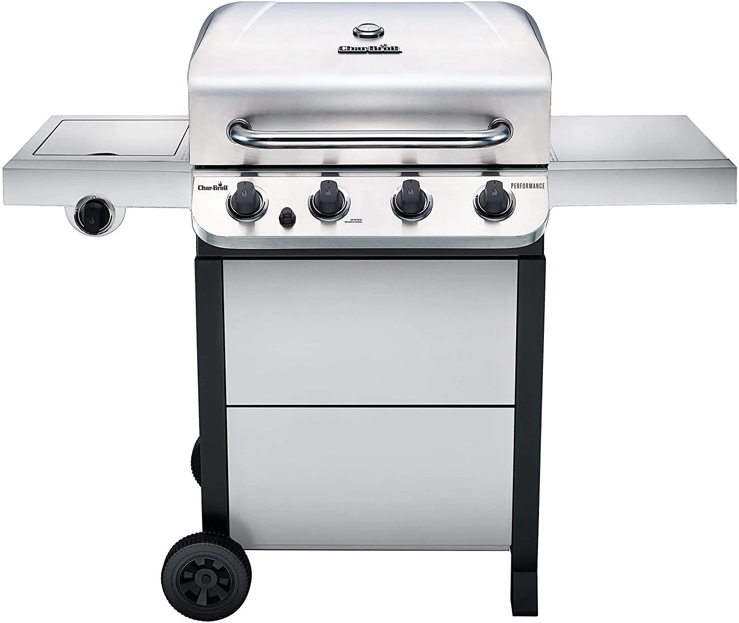 Char-Broil Performance 4-Burner Liquid Propane Gas Grill, Stainless Steel – 463377319