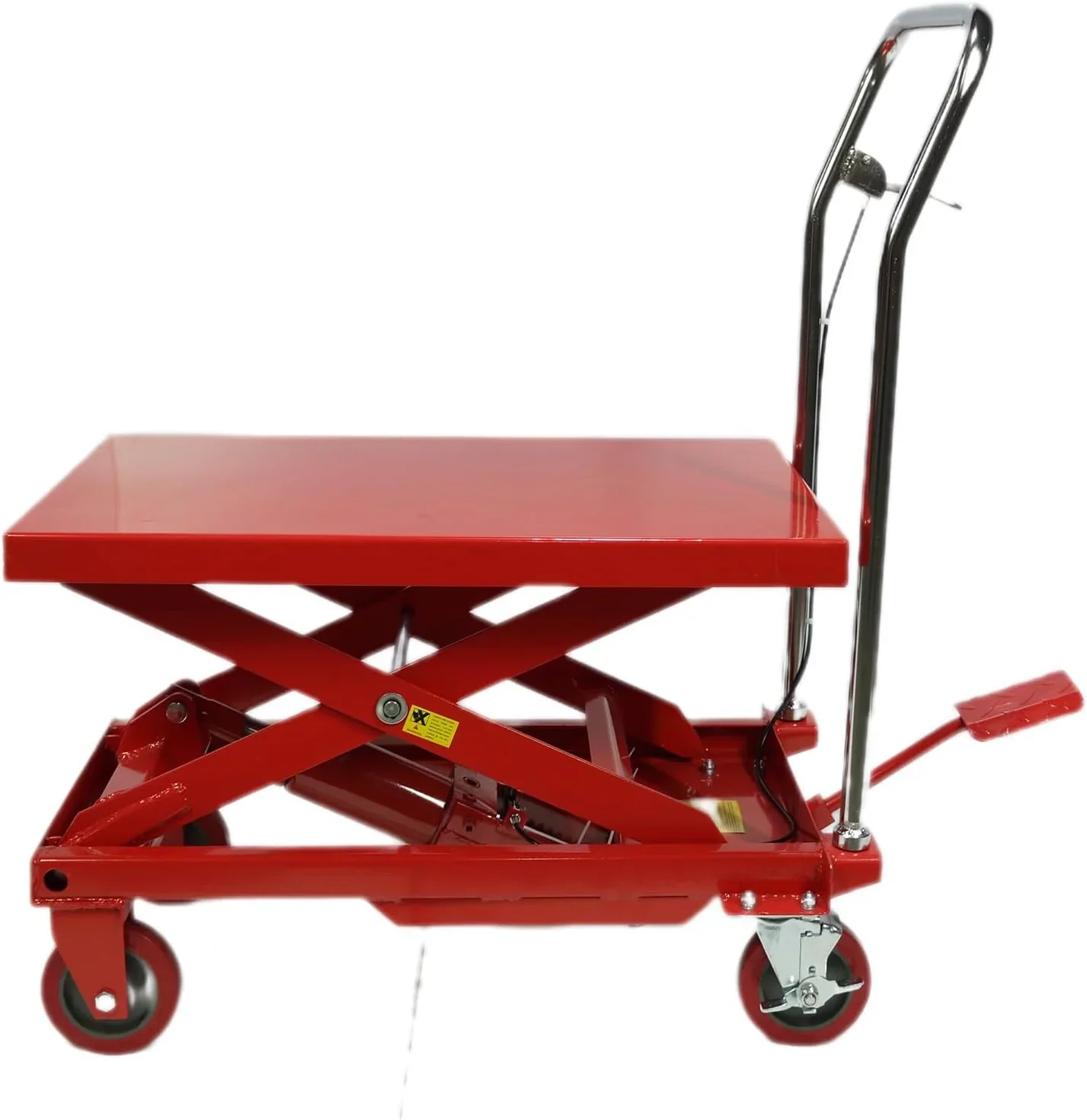 Hydraulic Double Scissor Lift Table Cart, 500 lbs, 30 inch Lifting Height
