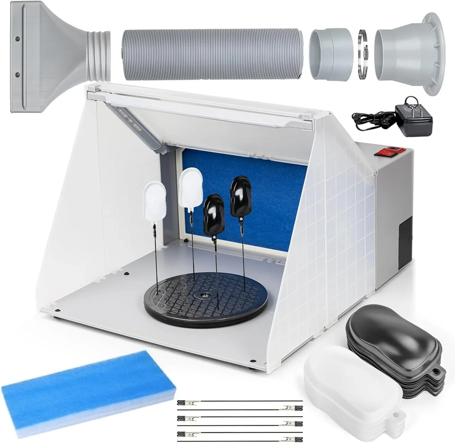 Autolock Spray Booth Kit With 3 LED Lights And 6 Feet Exhaust Hose – xwq