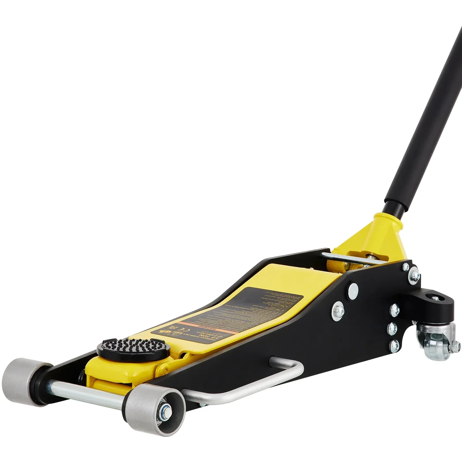 SKYSHALO Low Profile Hydraulic Racing Floor Jack 3 Ton (6600 lbs), Yellow And Black – 3-6/11 in To 19-11/16 in Lift Range