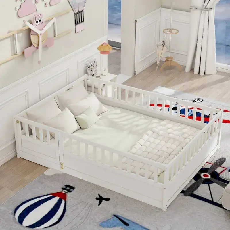 Montessori Toddler Floor Bed – Low-Profile Solid Wood Frame With Support Slats