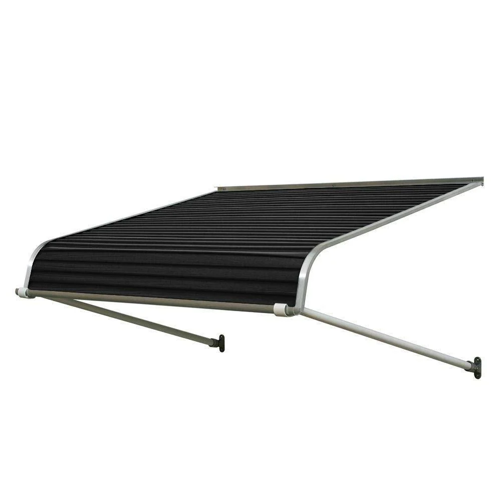 Aluminum Door Canopy Awning, 4 ft, 12 in H x 42 in D, Black – 1100 Series