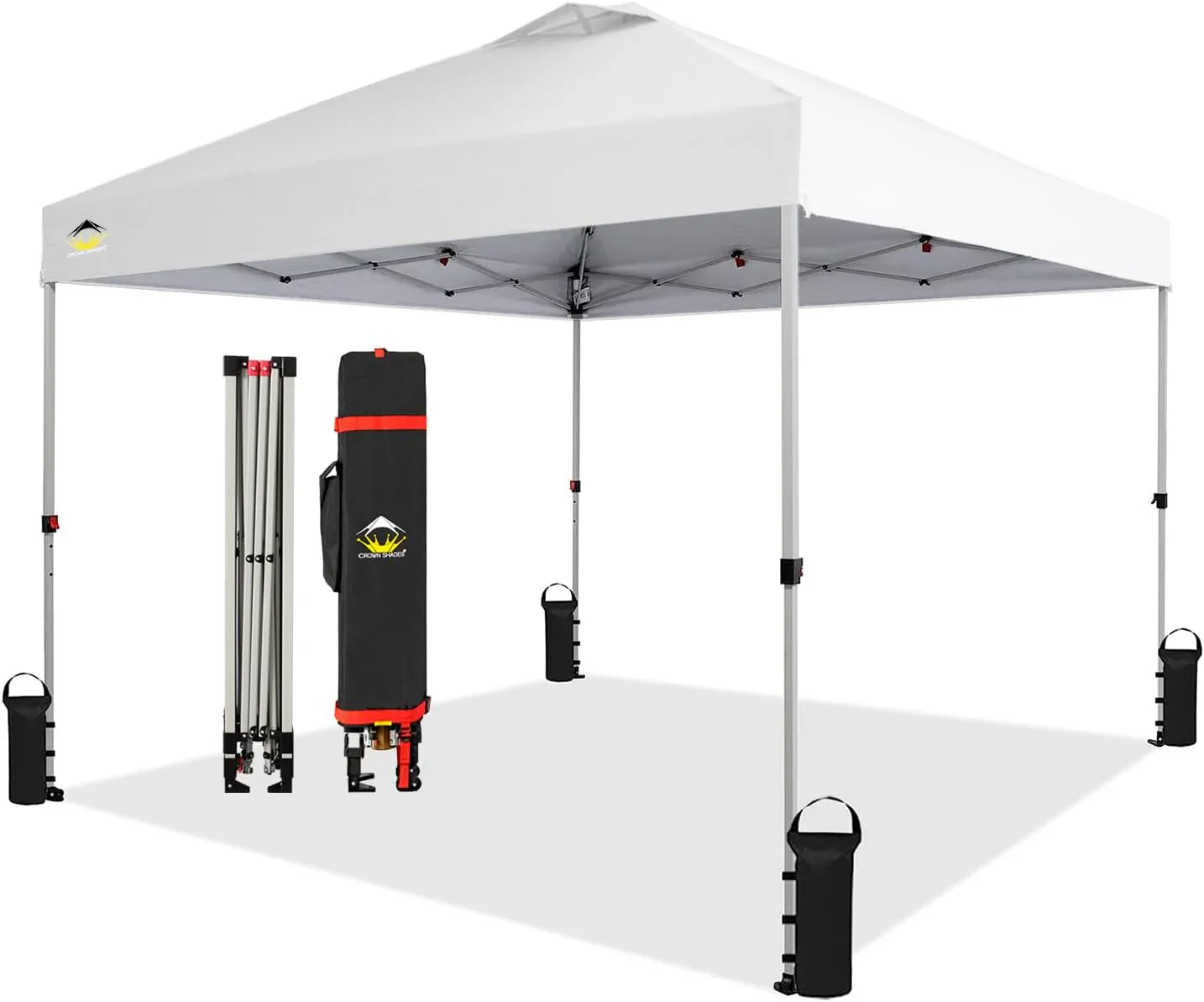 Crown Shades Pop-Up Canopy, 10′ x 10′, With Wheeled Carry Bag