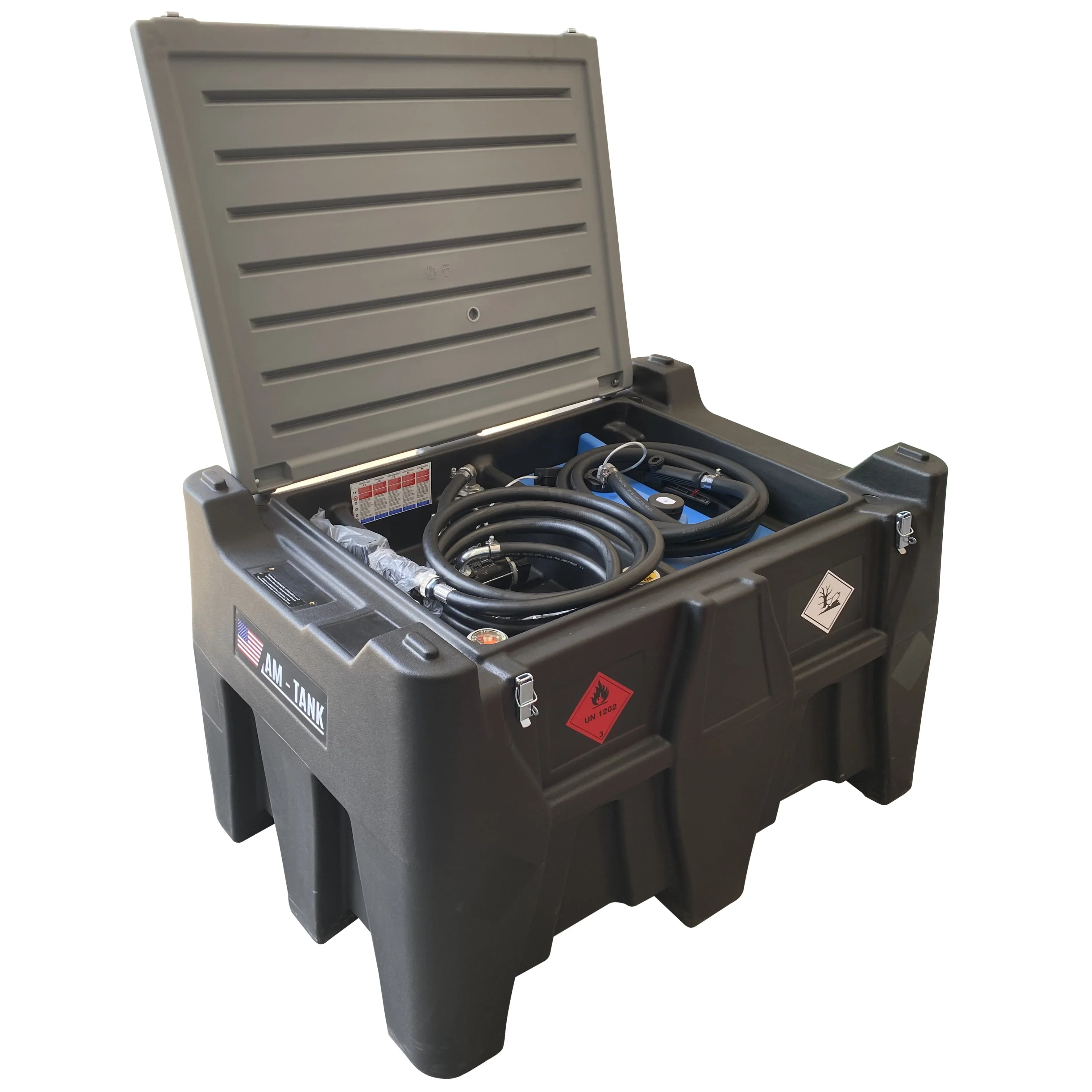 AM – Tank Portable Diesel And DEF Combo Tank, 105gl + 13gl, With 12V Pumps – AM-TANK 105gl