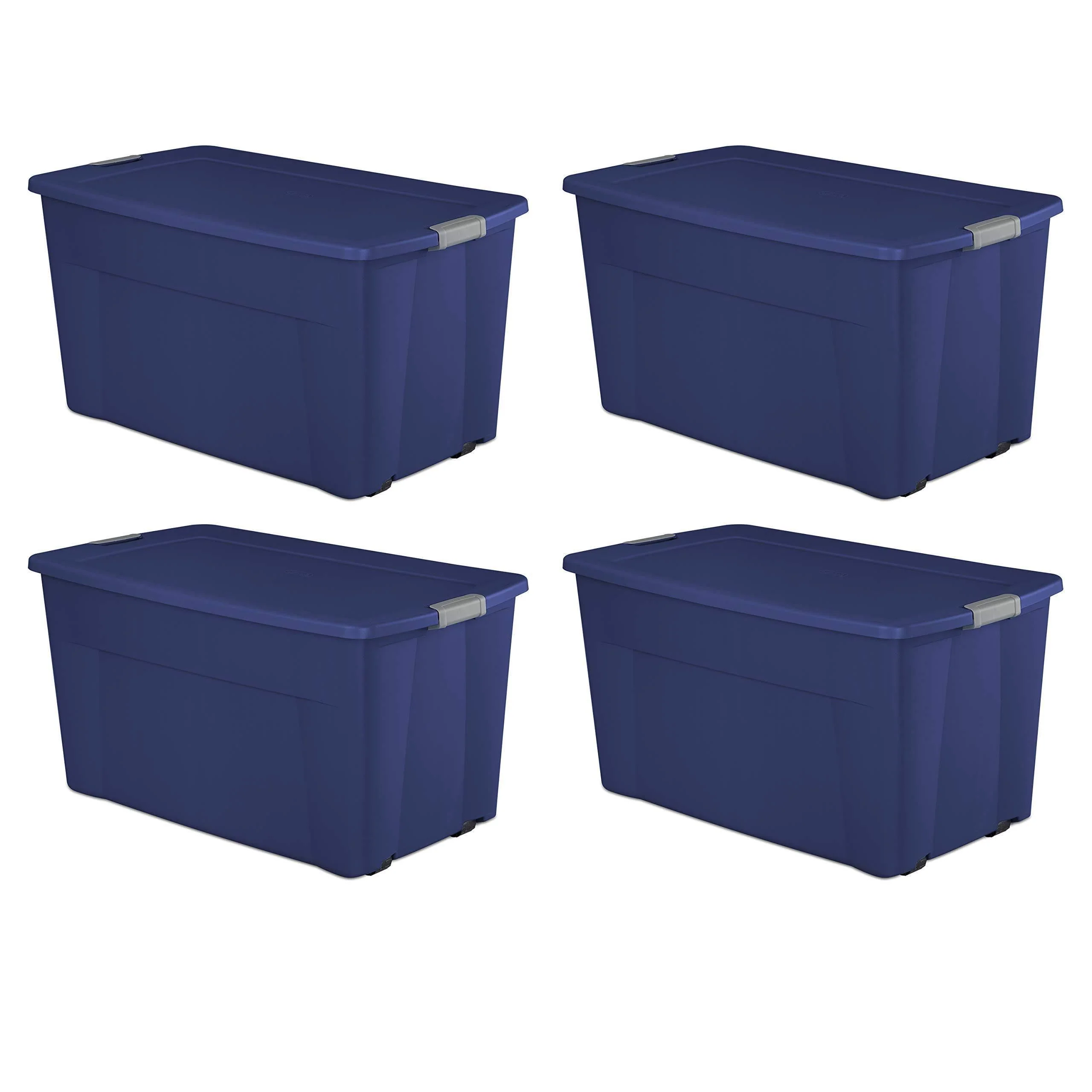 45 Gallon Wheeled Latch Tote, Stadium Blue, Case Of 4 – 36 5/8 Inch X 21 Inch X 19 1/2 Inch