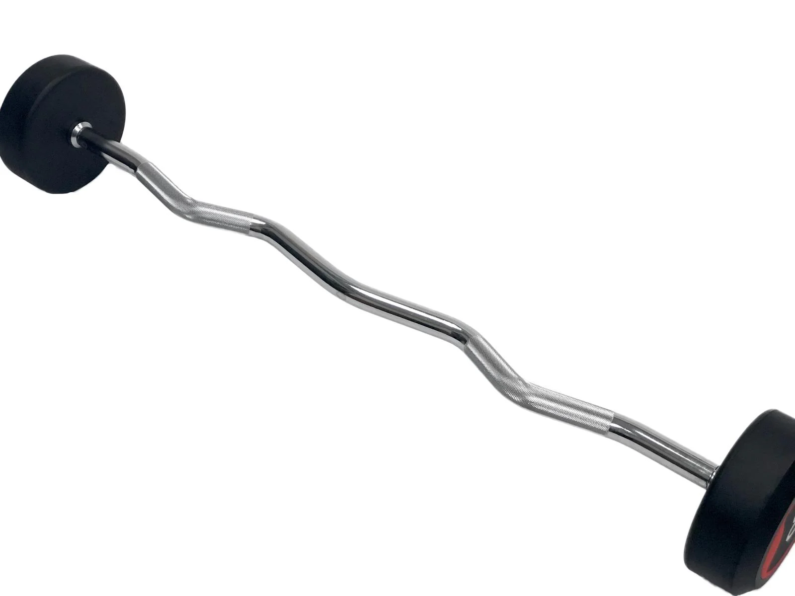 Rubber EZ Curl Barbell Set 20LB-60LB – No Rack